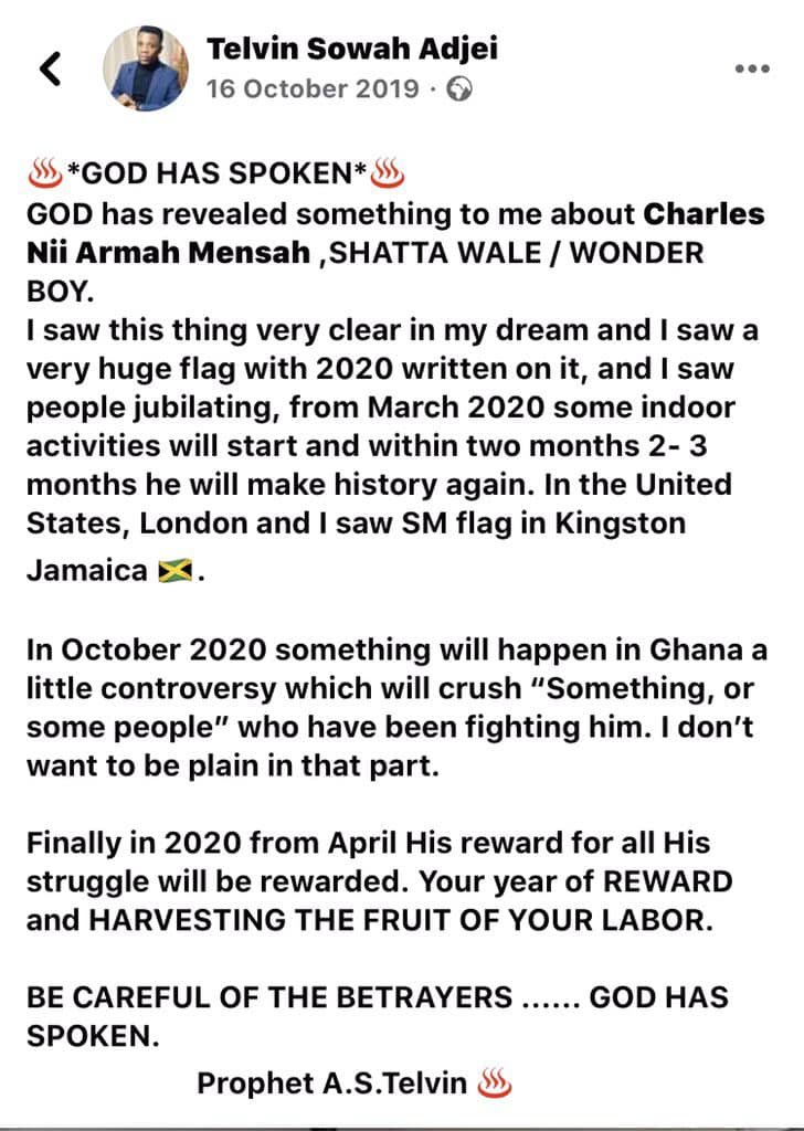 CliffsPerfumery's tweet photo. If you don't understand prophecies this is the time. Don't waste your time trolling and hating on #Shattawale cos it's clear and the time is now #TimeAlready #alreadyvideo the flag has manifested,the Jamaica is happening and the October is awaiting.
#SM4lyf https://t.co/KljQqRW9oh