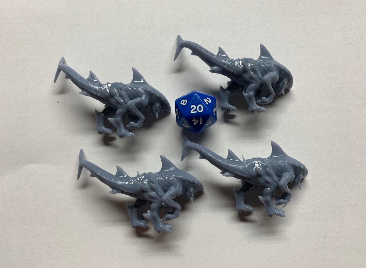 DragonTrappers's tweet photo. Some prints hot off the printer by TheArcaneGearsmith on Discord! Excited to see them finished and painted!
-
-
#dragontrapperslodge #3dprinting #3dprintable #3dprint #3dprintinglife #stlfile #stl #sharkasaurus #ender3 #miniature #printedmini #patreon #patreoncreator #print3d https://t.co/SJ3ZVj5XRk