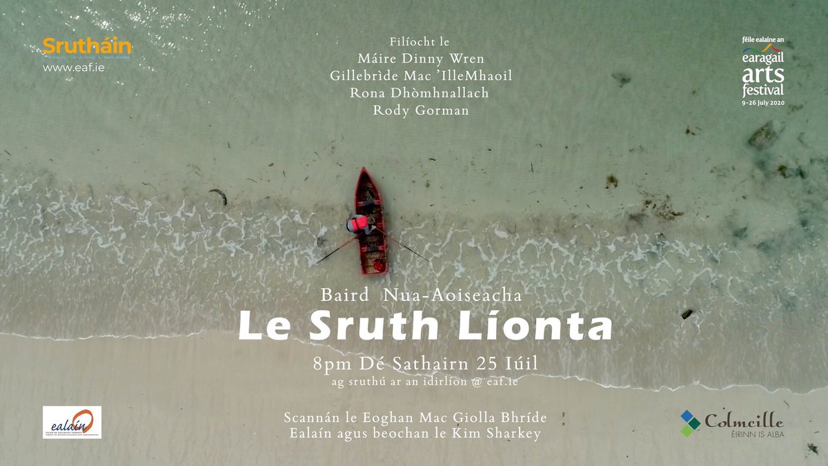 EaragailArts's tweet photo. ANOCHT: Come join us on the waves in the festival currach at 8pm tonight. Eoghan Mac Giolla Bhríde will be on the oars, steering the way. Closed Captioning available! Set your reminder here https://t.co/U9FJyJe0ng #WildAtlanticWay #eaf2020 #srutháin https://t.co/EBRllLNUXa