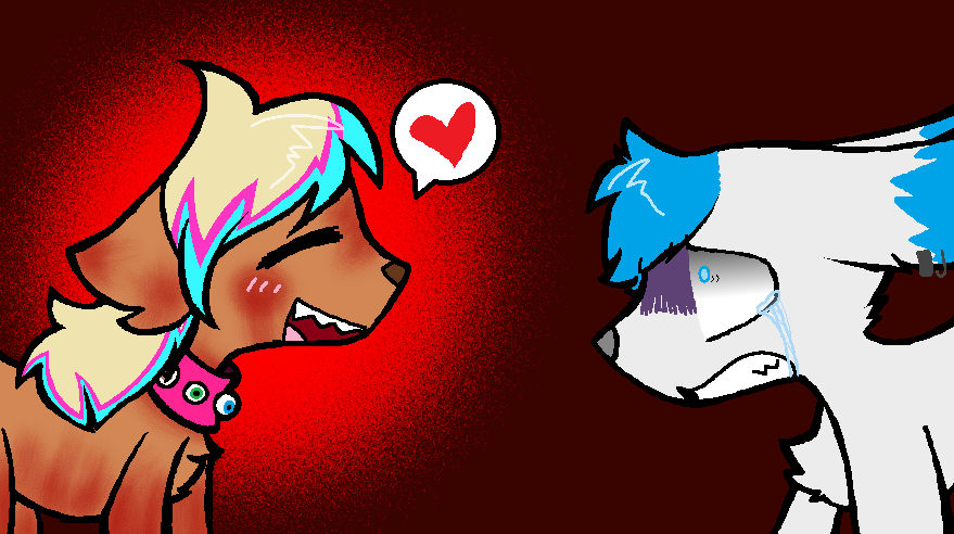 website_hazard's tweet photo. "Notice me Senpai!!!" TW: Blood
The brown wolf is Kandy and the white bunny-fox is Blade. Kandy is obsessed with Blade and yeah...... https://t.co/6KUhnEjBeJ