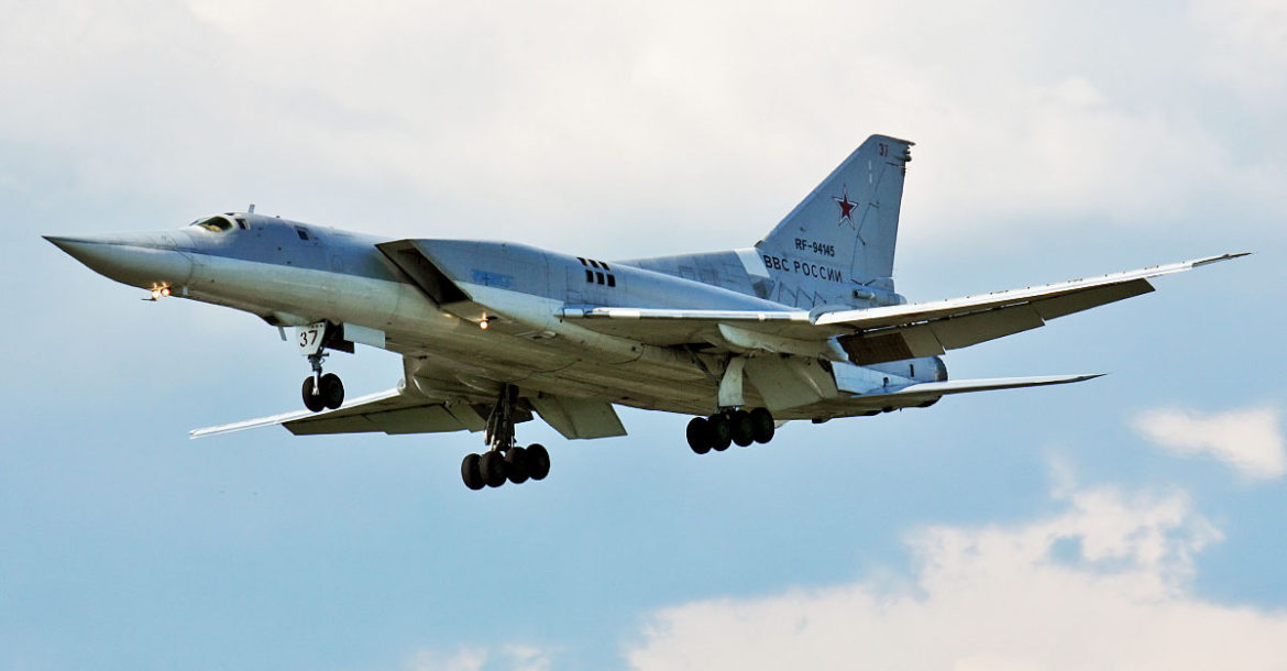 The Tupolev Tu-22M is a supersonic, long-range strategic and maritime strike bomber. Significant numbers remain in service with the Russian Air Force. The Tu-22M was based on the Tu-22's weapon system and used its Kh-22 missile.