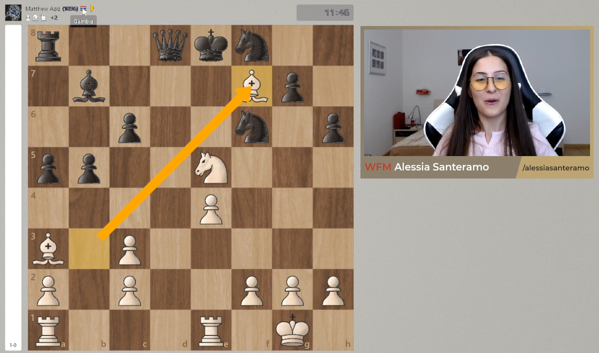 International Chess Federation Pa Twitter Fide Online Chessolympiad Commentator Wfm Alessia Santeramo Is Ecstatic When A Player From Lebanon Finishes His Opponent From Gambia Off With A Nice Queen Sacrifice An