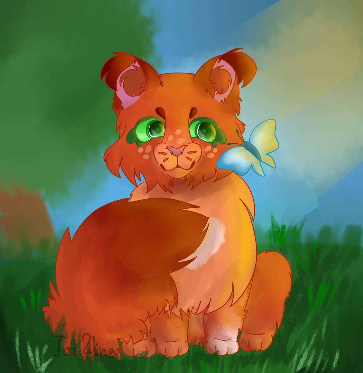 wolfalekk's tweet photo. Squirrelkit from Warrior Cats and WOW, THIS IS PROGRESS ?? 
And no, and yes, because, it turns out, to make a good drawing, I have to sit on it for five hours))
#Squirrelkit https://t.co/vTvlQPH4Wo