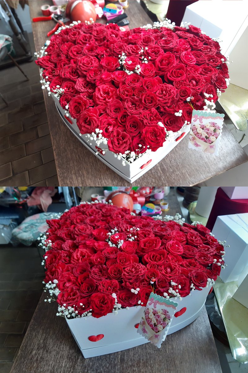 zare_entuzijast's tweet photo. #surprisegiftbox #heartshapedbox #bigflowerbox #whiteflowerbox #roses #redroses #101rosesinabox #101redroses #gypsophila #pearlsonflowers #decoration #ladybugs #littlehearts #zircons #whitezircons 🎁💝🌹🌸💞🐞💎🎀🎈🎊🎉 https://t.co/NghbZ9Vuru