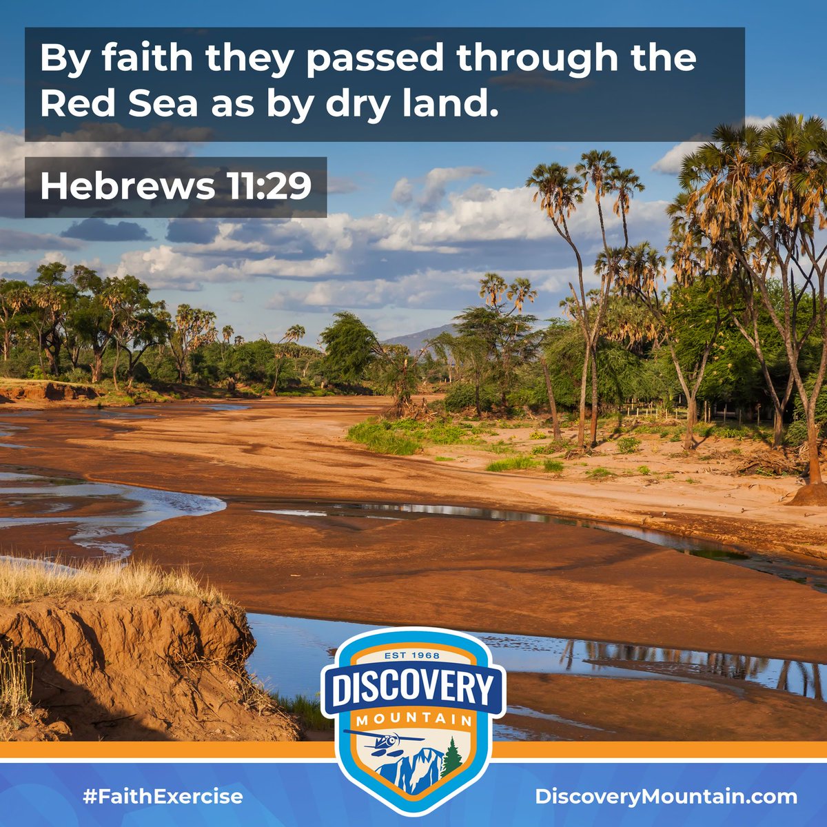 discoverymtn's tweet photo. The Israelites chose faith over fear during the Exodus, as heard in the latest episode (https://t.co/FXfuoTXkb3). Their example is just one of many listed in Hebrews 11, the "faith chapter." 📖 Read it this coming week for a great #FaithExercise refresher on always trusting God! https://t.co/Qi0QPFxCEk