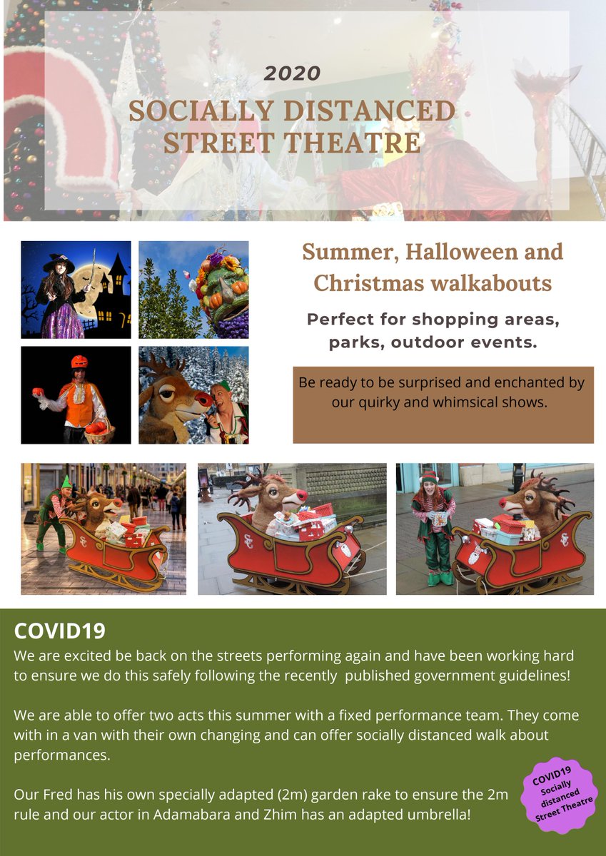 When you are a performer it is so hard not doing what you love! Our team are so ready to make you smile again!
#streetheatre #outdoorarts #sociallydistanced #shoppertainmment #creativity