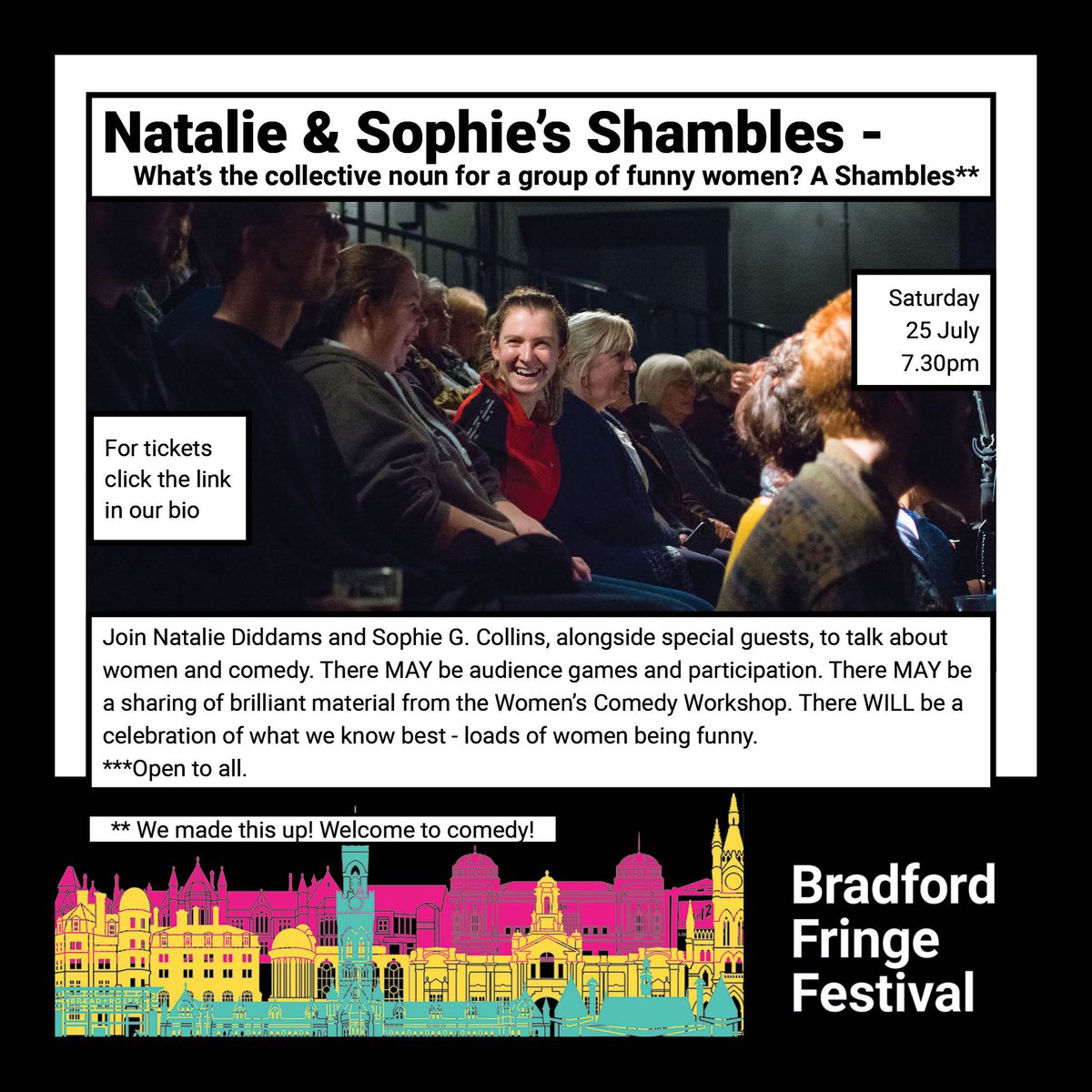 BradfordFringe's tweet photo. We have an action packed evening of entertainment coming your way!
Join us at 6pm live on @bcbradio for All Rise: The Bradford Legal Heritage Plays

Then head to Eventbrite before 7.30pm to get your tickets for Natalie's and Sophie's Shambles
#FringeAtHome
https://t.co/ByKALBNdoe https://t.co/1fqGeBjsxh
