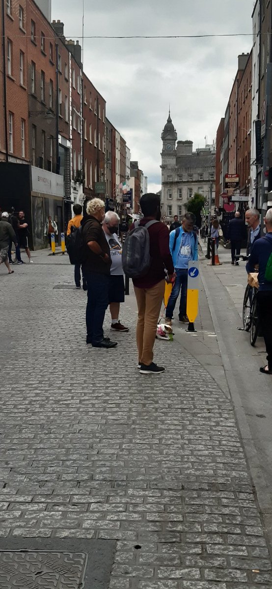 DubCityCouncil's tweet photo. Pedestrians galore today. Our pedestrisation of the Grafton Street area is underway. Plenty of space to have a wander around. #Dublin #covidmobility #walkdublin https://t.co/U56KOrapBp