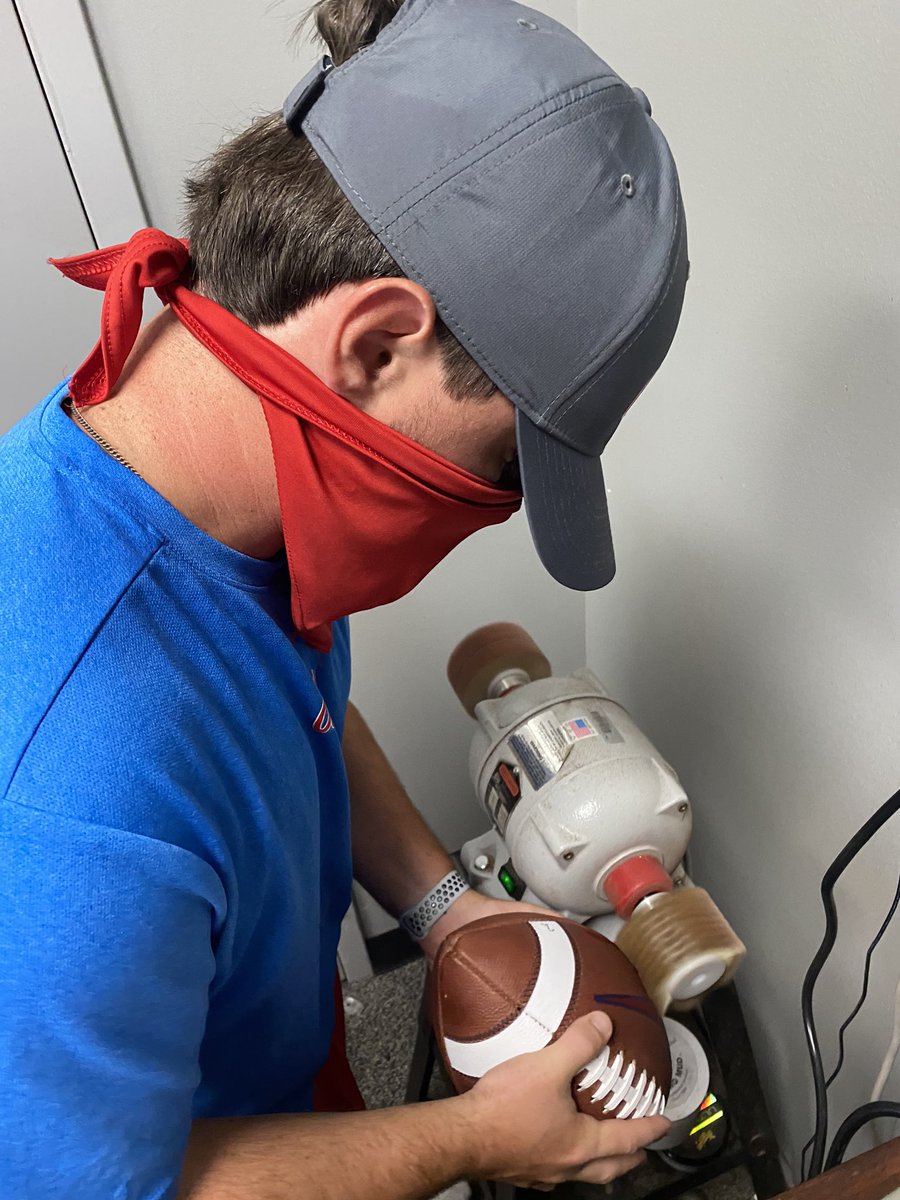 kencrain's tweet photo. Polishing the @usnikefootball @BigGameUSA footballs for @OleMissFB @RaySandroni #olemiss #nike https://t.co/BOto34Zbck
