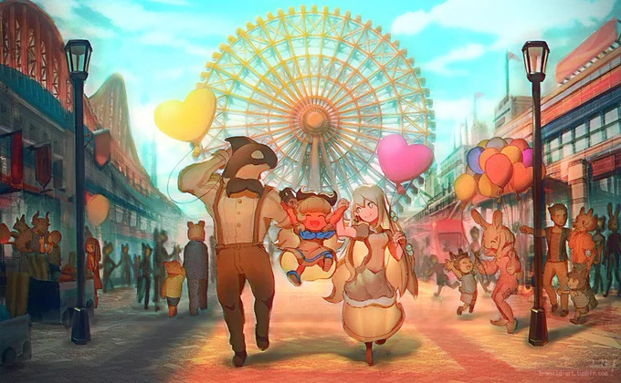人外多めの日常系創作してます
こちらは度々描いている家族のキャラクターです
#創作フェス 