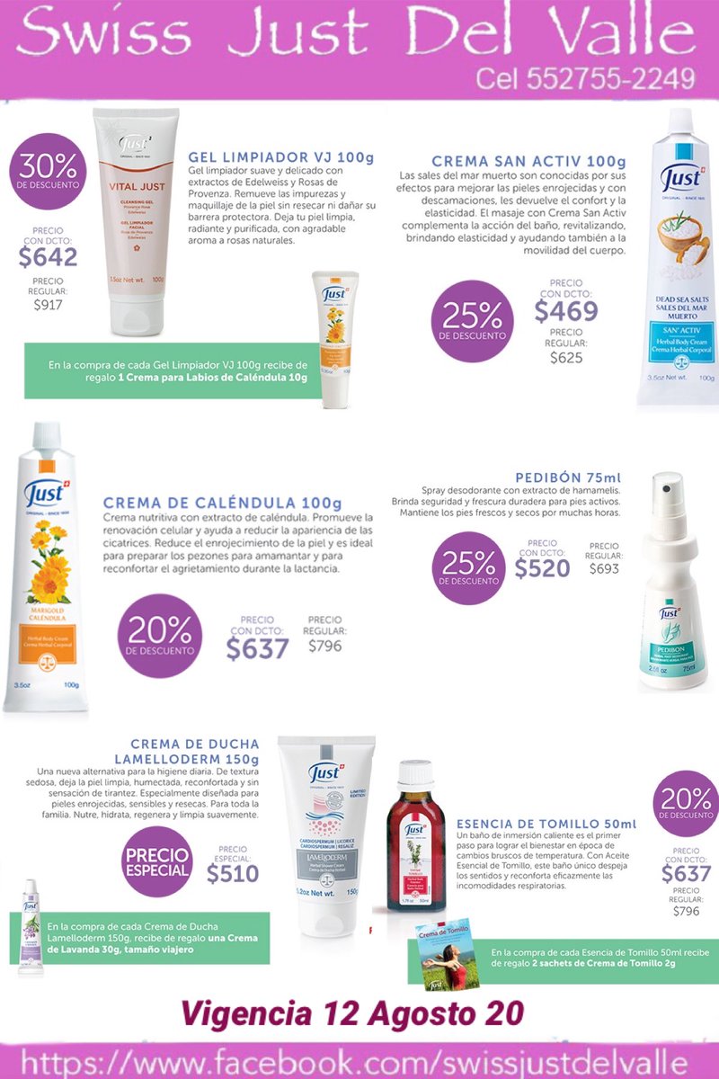 KarinaPC_'s tweet photo. Promociones Just.   Informes al 552755-2249 o compra directamente sn la página web https://t.co/sxwvwI2QOp.   Favor RT @En_laDelValle https://t.co/WBcaK64m41