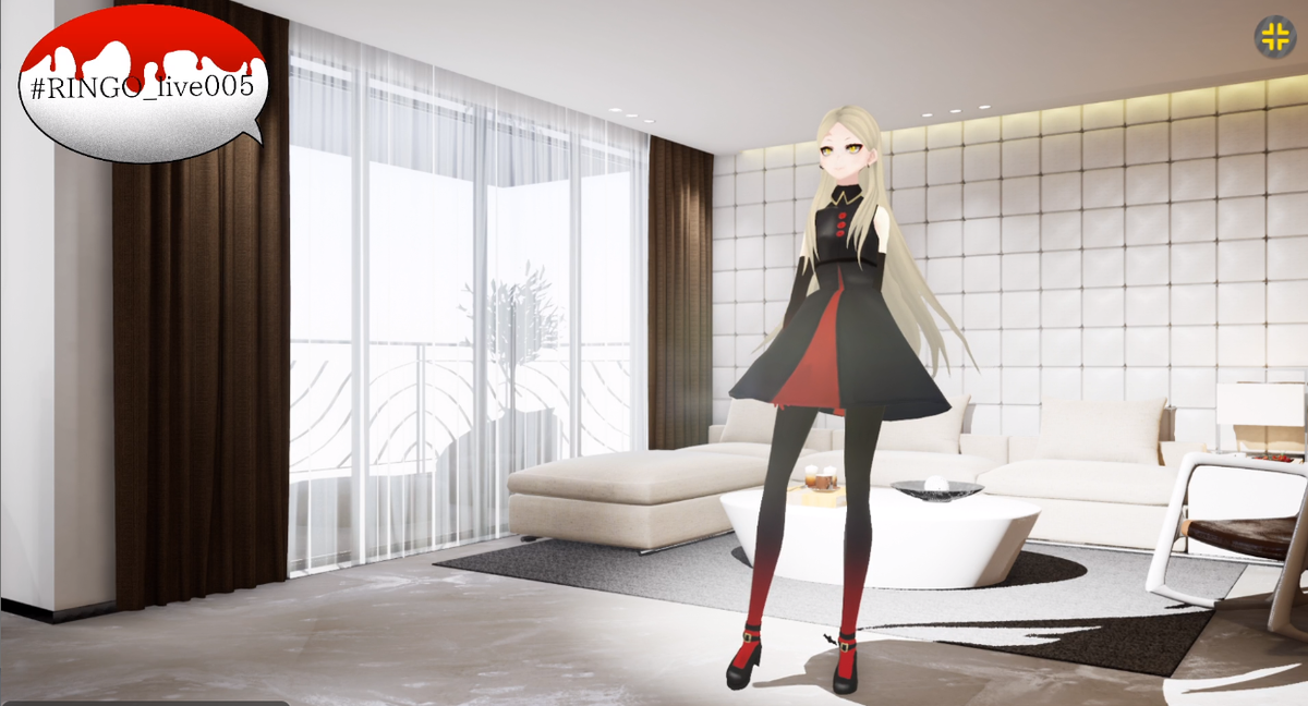 takara_mmd's tweet photo. テスターに当選した #MyMaker を色々触ってみる林檎様。Kinectの仕様で宙も浮けるらしい。それにしても色合いと光の具合が素敵です✨ #RINGO_Live005 https://t.co/PoRDGaHFOP