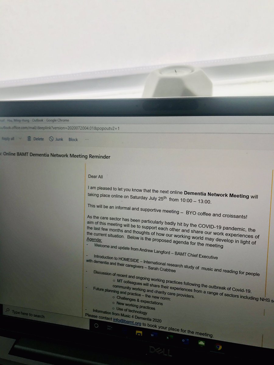 Just attended <a href="/musictherapyuk/">Music Therapy: BAMT</a>’s Dementia Network Meeting chaired by <a href="/ClareBaroneMT/">Clare Barone</a> &amp; supported by Sophie Williams <a href="/yourMHA/">Methodist Homes (MHA)</a>. Many thx for the discussions of the challenges and how <a href="/The_HCPC/">HCPC</a> music therapists have supported #dementiacare #socialcare during #COVID19