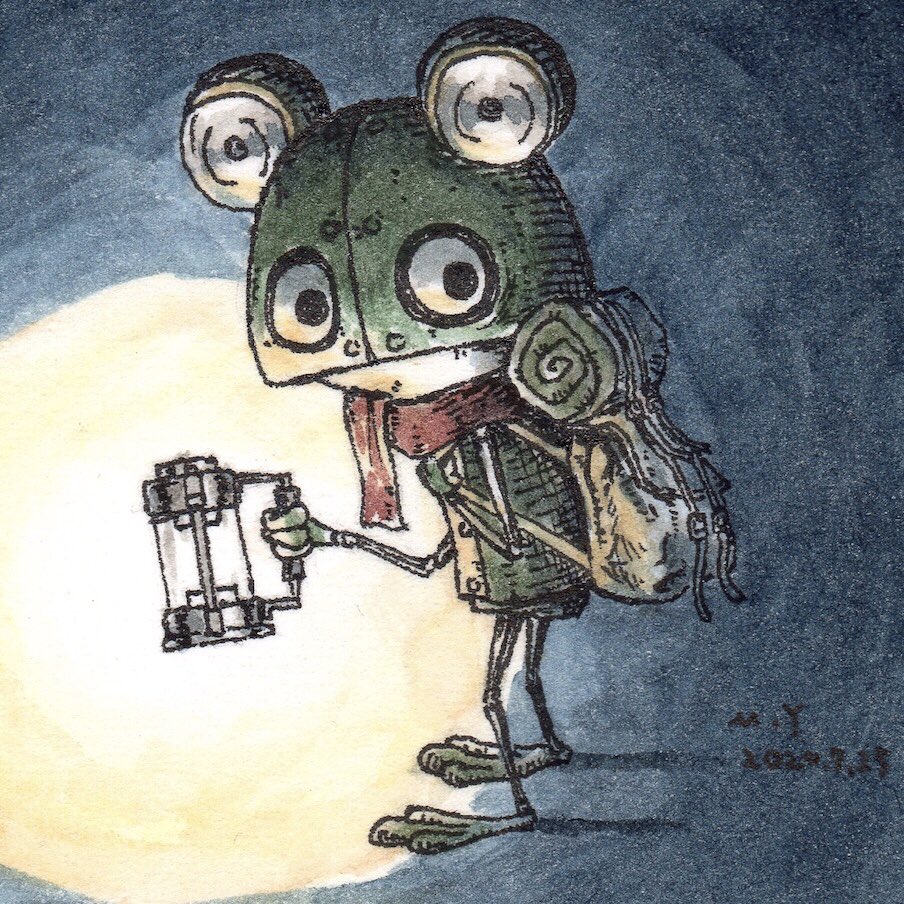 「アウトドアシリーズ。

#ペン画 #水彩画 #アナログイラスト 」|Masahiro Yamamotoのイラスト