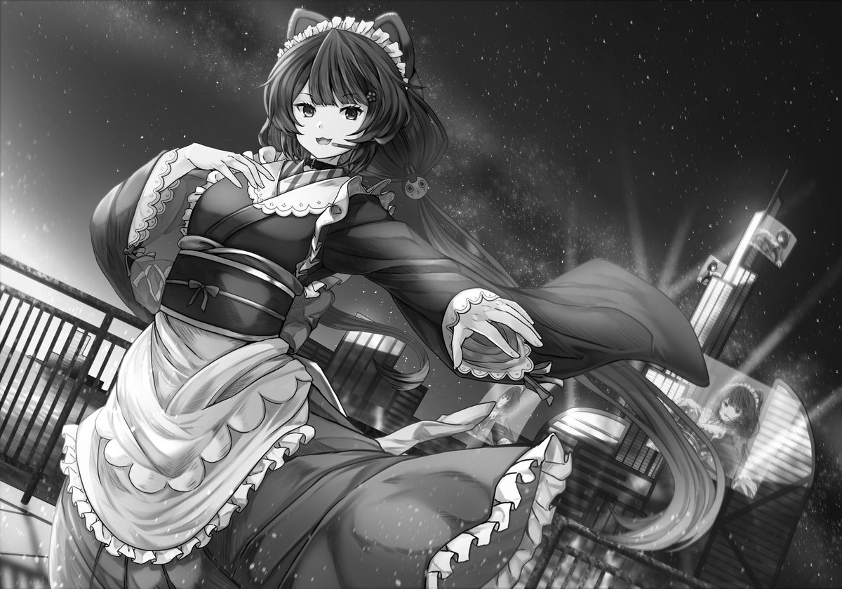 絵をモノクロにするとかっこいい かっこいい 天音そら イラストのお仕事募集中 のイラスト