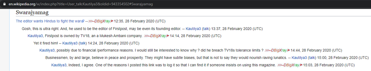 Q3. What is “accepted-knowledge” & “reliable-source”  @wikipedia?Ans: ABSS decides who is reliable-source and what is accepted-knowledge. Wikipedia editor's decided that  @anuragkashyap72 is "reliable source"; So,  @TheJaggi &  @SwarajyaMag are black-listed:  https://twitter.com/anuragkashyap72/status/1233346460890148864