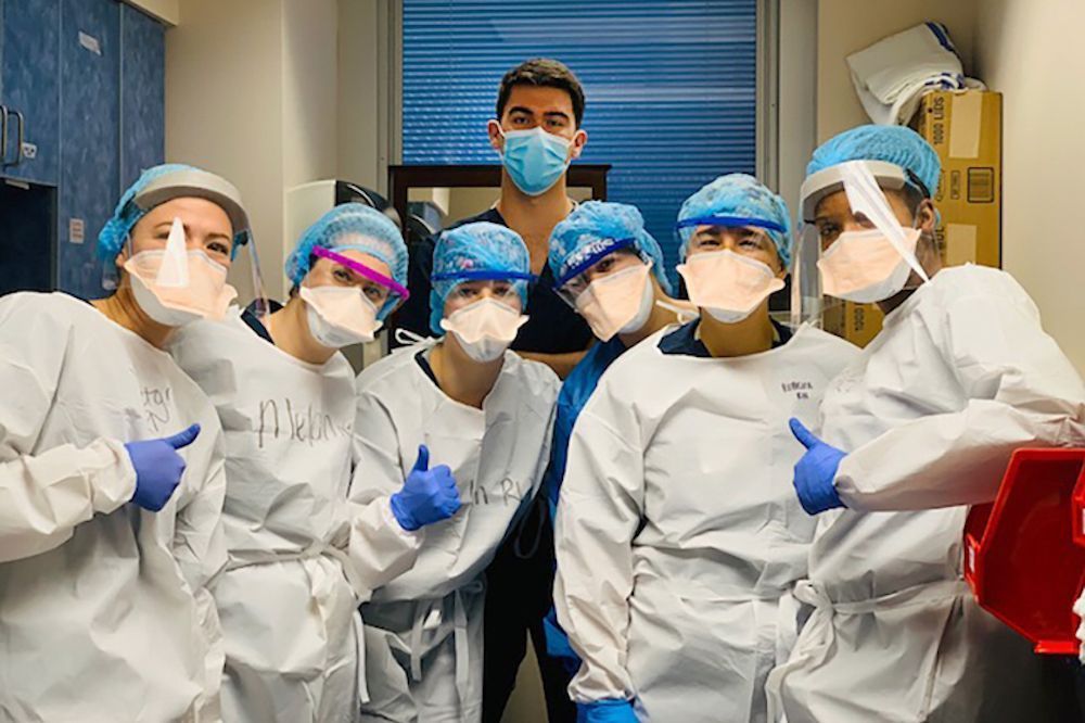 MUSCFoundation's tweet photo. These are the faces of the 4C COVID ICU dayshift, just one of many incredible teams caring for COVID patients at @MUSCHealth. β€οΈ https://t.co/fA1B1Mg1Ic Read about one nurse's experience inside two COVID ICUs. #changingwhatspossible #HealthcareHeroes #frontlinefaces https://t.co/KCBhhrR2O5