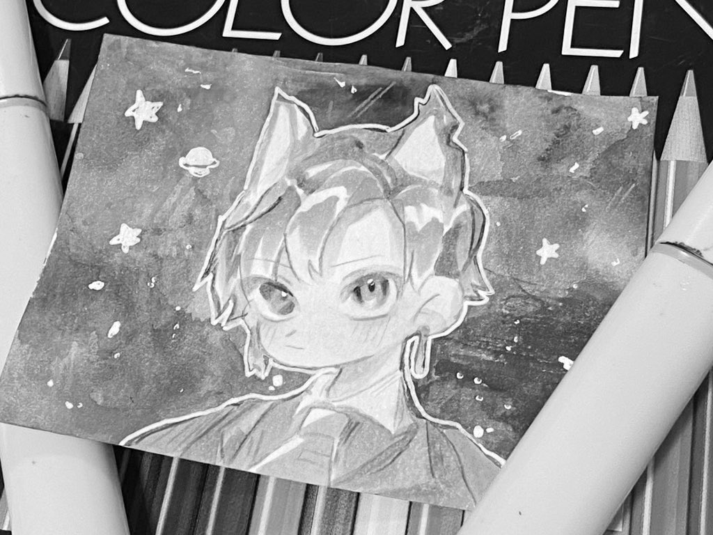 #絵をモノクロにするとかっこいい
???? 