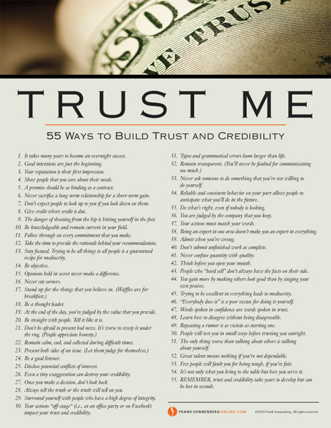 FSonnenberg's tweet photo. Download This Poster For Free ➤ https://t.co/PDw3Q7hHMp | By Frank Sonnenberg | #FrankSonnenbergOnline #Trust https://t.co/WXK4AKISIb