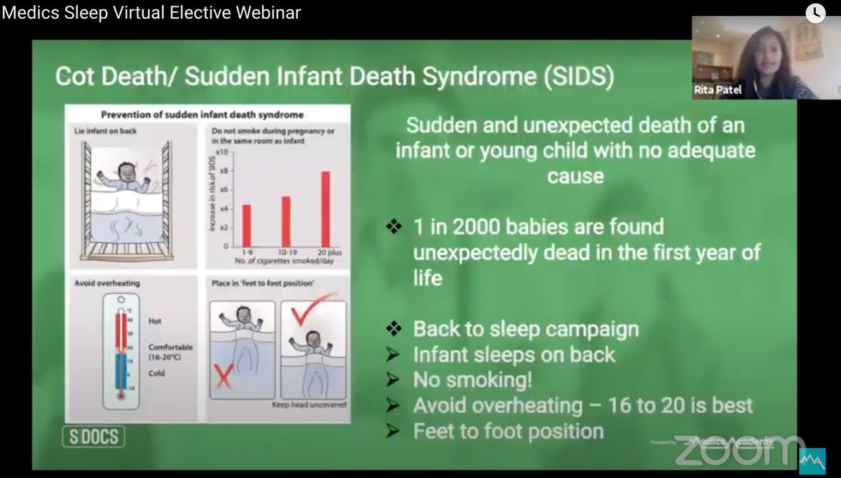 MedicsSleep's tweet photo. @TweetsByReet going through some very important paediatric sleep problems! 

Fact: 1 in 2000 babies are found unexpectedly dead in the first year of life. 
#medicssleep #SIDS #medicsacademy https://t.co/X7ZGDtO3sB
