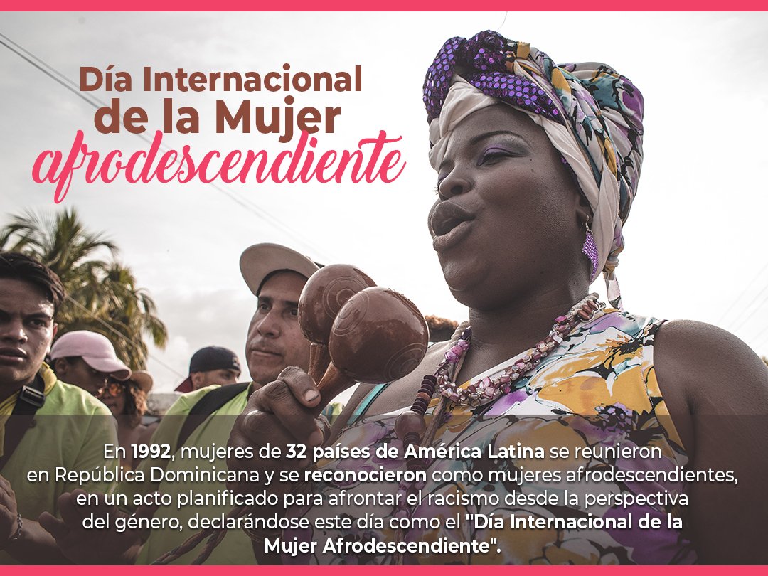 Cancillería Venezuela 🇻🇪 on Twitter: "#EFEMÉRIDE | Día Internacional de  la Mujer Afrodescendiente, para hacer visibles las luchas y resistencias de  las mujeres afrodescendientes. El reconocimiento de sus luchas permitirá  continuar avanzando