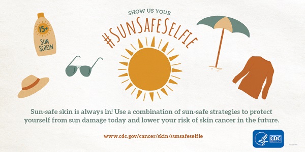 Show us your #SunSafeSelfie to raise awareness about the benefits of sun protection!

1. Photograph yourself using sun protection
2. Post it on social media &amp; tag #SunSafeSelfie
3. Practice what you post! 

Learn more at nashuanh.gov/647/Seasonal-S… #SunSafety