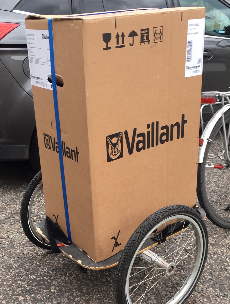 Local tradespeople, alongside local residents, can adapt to use less polluting, quieter and less dangerous vehicles that are allowed through. A modern 38kg Combi boiler plus is easy to pick up from a plumbers merchant on a 90kg payload cycle trailer.