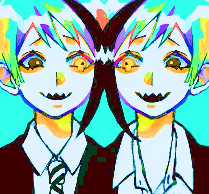 #絵を彩度100にすると超派手
バグ 