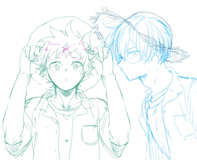 #StartToFinish ラフ～線画～ハイライト入れて全体をだいたい塗ったとこまで 