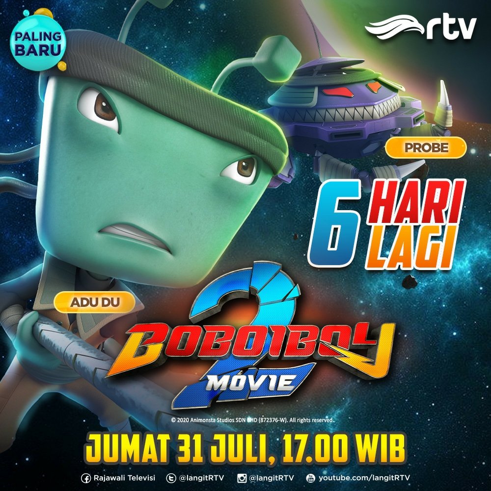 Kapan boboiboy the movie 2 tayang di rtv 2021