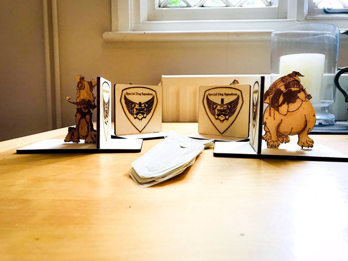 OfCanine's tweet photo. I would like to really thank Paul Elliott for his kindness in making me some bookends and bookmarks for the Special Dog Squadron book series 
.

#specialdogsquadron #dogs #doggo #book #books  #dog #bookends #bookmarks #terriersofinstagram  #bookworm  #read #bookish #booksforkids https://t.co/2oWwXD4T7x