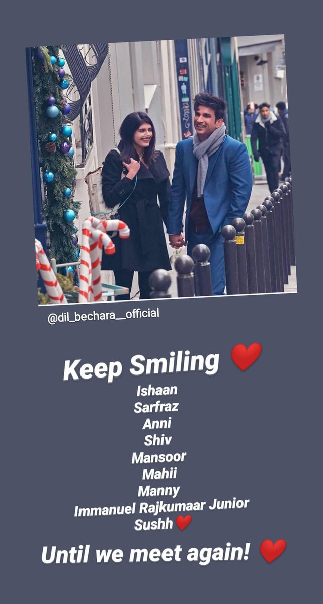 SyalMuskan's tweet photo. #DilBechara ❤❤ @itsSSR @CastingChhabra https://t.co/V1F95xpwqh