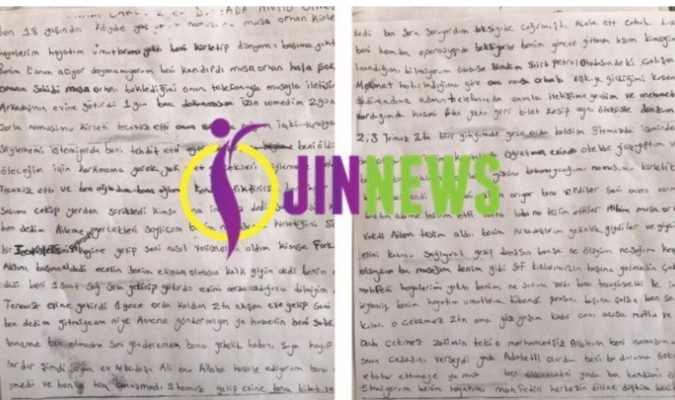 Batman’ın Beşiri ilçesinde  M.O. tarafından tecavüze uğrayan 18 yaşındaki İ.E.’nin sağlık durumu ciddiyetini korurken, fail erkek geçtiğimiz günlerde serbest bırakılmıştı ... Tecavüze Uğrayan i.E’nin Yazdığı Mektup #MusaOrhanTutuklansın #batman