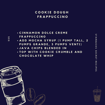19. Cookie Dough FrappuccinoHere’s a great recipe for the cookie and chocolate lover in you.It has everything! Sweetness, cinnamon, and yes, even java chips. Be warned that this is definitely a dessert beverage!