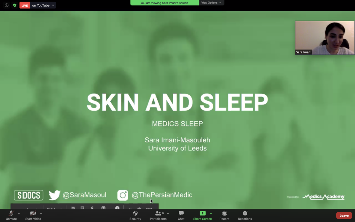 MedicsSleep's tweet photo. And now onto our section on dermatology! Derm might not be the first thing you think about when you're discussing sleep problems ... but think again. #MedicsSleep 

@Saramasoul @Drsomaskin https://t.co/O0JtBzb1BC