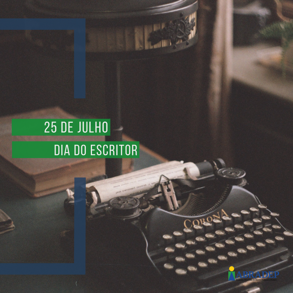 AbradepO's tweet photo. Hoje (25), comemoramos no Brasil o Dia do Escritor!

A #ABRADEP enaltece todos os escritores, membros da Academia, que dedicam seu tempo e conhecimento às Letras, e celebramos a relevância com que vocês impactam o Direito Eleitoral e o Direito Político.

#AbradepParabeniza https://t.co/W9C31S4skR