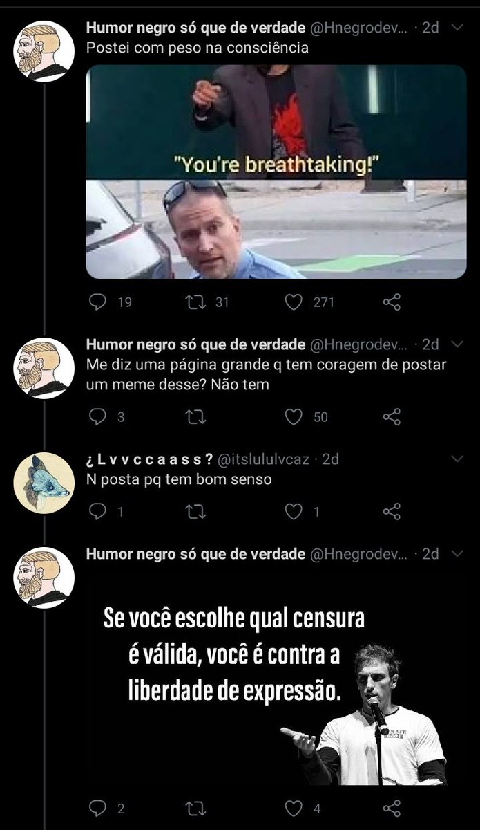 bmthluca's tweet photo. pô mano....isso não é humor nem liberdade de expressão, isso é só ofensa :/

(breathtaking é uma expressão e significa "de tirar o folego") https://t.co/M3AHIsW01J