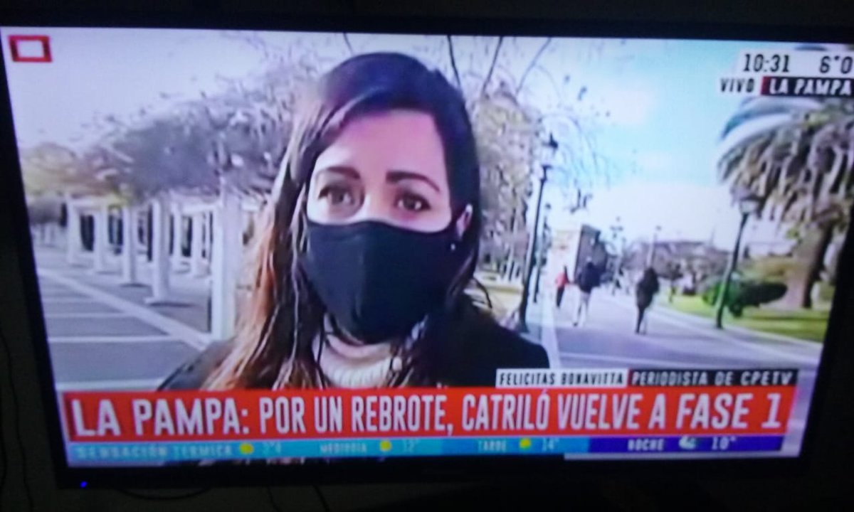 claudiomazuqui's tweet photo. @FelicitasBV @C5N Ahora por @C5N #ArgentinaEnVivo @FelicitasBV nos muestra #SantaRosa #LaPampa #BuenSabado excelente informe #Catrilo #Covid_19 #COVID19argentina https://t.co/wNz4lzqHqP