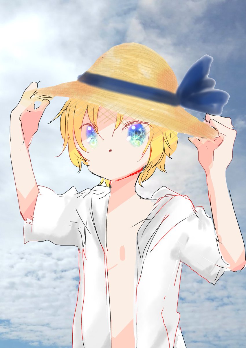 さくらげ ひとり銀オフ夏のイラスト大会ーーー ドンドン ぱふー 真夏の間中タグつけとこ 銀オフ夏のイラスト大会