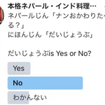 「ナンおかわり食べれる？」の答えが「大丈夫」の場合の意味は？ネパール人にはぜんぜんだいじょうぶじゃない…