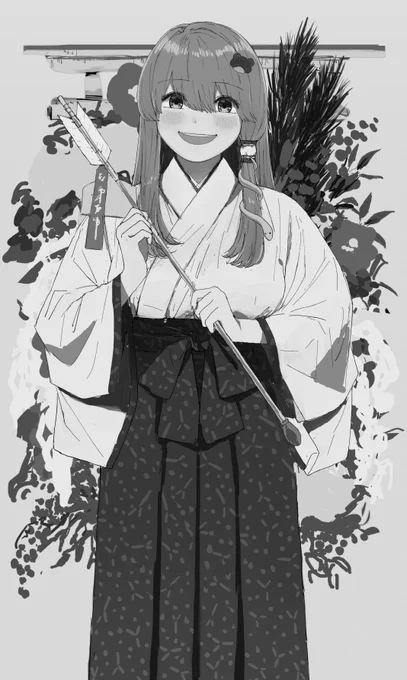 #絵をモノクロにするとかっこいい! 