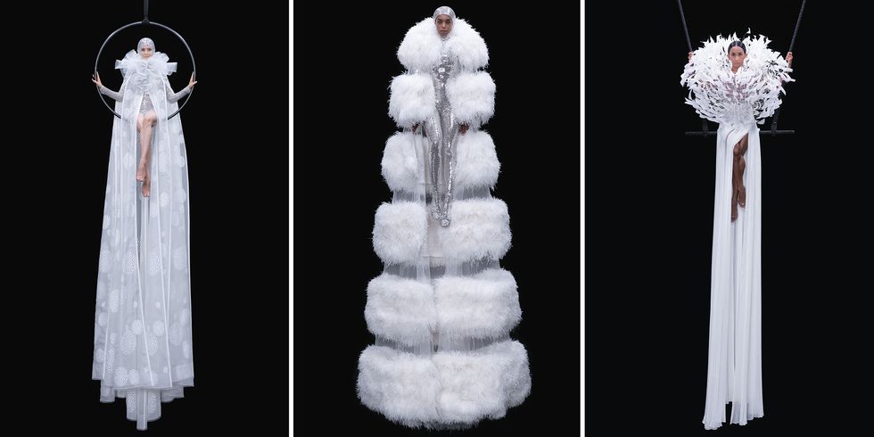 Modelos suspendidas de columpios con  vestidos blancos fluidos: así presentó <a href="/MaisonValentino/">Valentino</a> su colección de alta costura. ¿El lugar elegido? Los famosos estudios de cine Cinecitta de Roma.