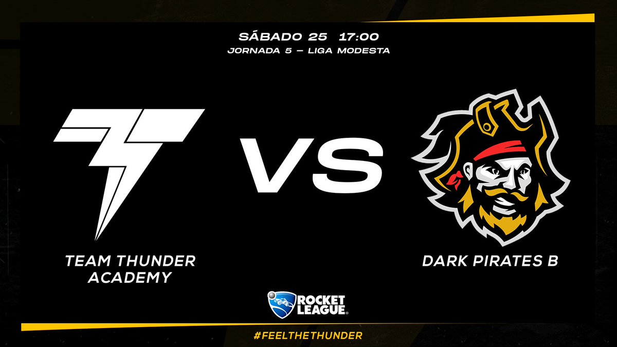 RecreThunder's tweet photo. ¡Hoy hay partido!

Nuestro equipo de Rocket League Academy disputa un importante partido en la Liga Modesta. 

¡SE RETRANSMITE EN NUESTRO CANAL DE TWITCH!

https://t.co/SFLKw7PAR3

Casteado por @craxe200

🆚 @TDarkpirates (B) 
🏆 #LigaModesta
🕒 17:00

#FeelTheThunder ⚡ https://t.co/4rTSu1zXTb