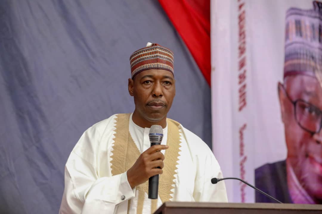 GovBorno's tweet photo. Senate President, principal officers grace book launch reviewed by Prof @ProfZulum.. https://t.co/rCECyRMfxP https://t.co/WLX1kbAtJG