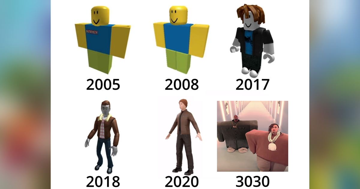 Rook Vanguard On Twitter Evolution Of Roblox Rdc2020 Btw The 2020 One Is Real And Was Revealed Recently Roblox Robloxmemes Robloxdev - evolution of roblox characters