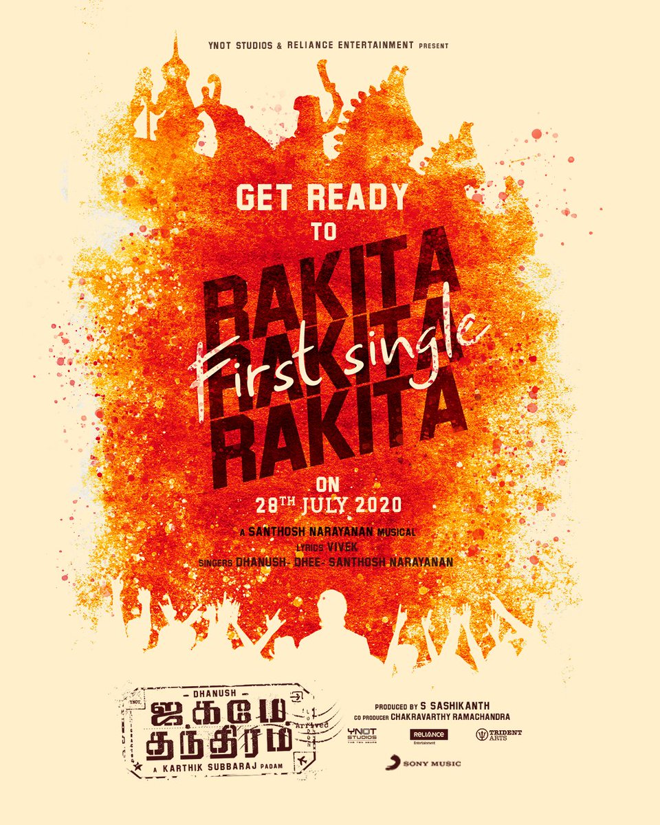 Rajivdhanush's tweet photo. 3 Days to Go ! #Rakitaரகிடరకిట 💥

#JagameThandhiram  

@dhanushkraja @karthiksubbaraj @sash041075 @Music_Santhosh
@DirectorS_Shiva @B_RAJA_ https://t.co/7WHyfnaxFV