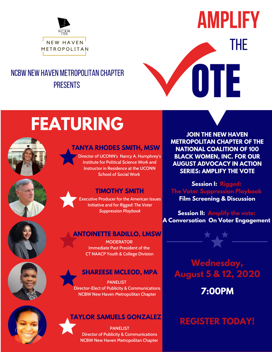 NCBW_NHM's tweet photo. August is right around the corner and we've got some engaging events for you! Join us for our two-part August Advocacy in Action series: Amplify the Vote. August 5 &amp; 12, 2020 @ 7:00 PM EST. Click the 🔗 in our bio for details and to register! #AmplifytheVote #Vote #NC100BWNHM https://t.co/OF1K5ae5NK