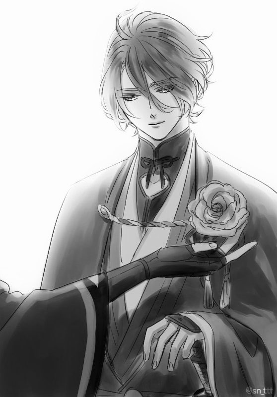 #絵をモノクロにするとかっこいい
とうらぶで 