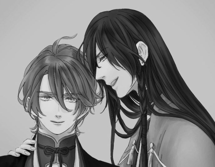 #絵をモノクロにするとかっこいい
とうらぶで 