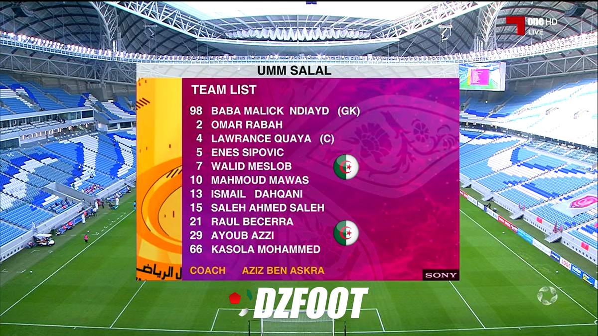🇶🇦 Algerian duo of Walid Mesloub &amp; Ayoub Azzi are both starting for Umm Salal against league leaders Al-Duhail in the <a href="/QSL_EN/">Qatar Stars League</a> #TeamDZ